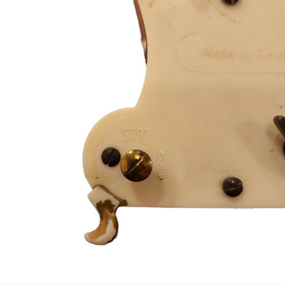 Vintage Reuge Swiss Musical Movement Alarm Clock Made in Germany - Picture 8 of 12